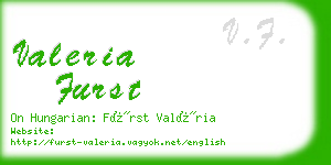 valeria furst business card
